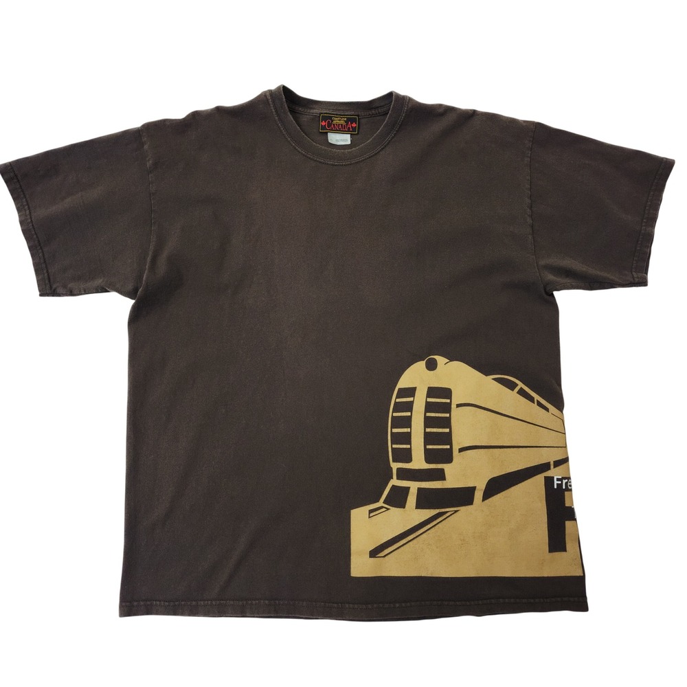 Coastline Apparel Whistler Mountain Bike Park Freight Train T-Shirt Brown XL
